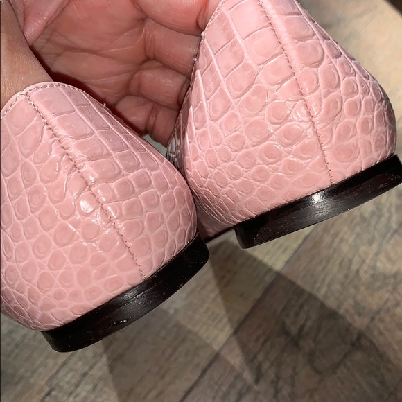 NEW ๐ JIMMY CHOO Croc Embossed Pointed Toe Flats - Picture 10 of 13